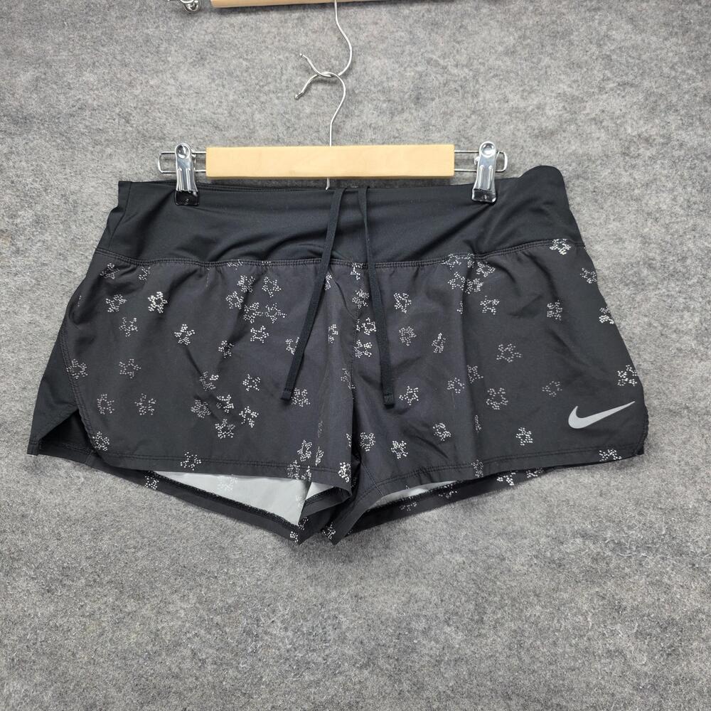 Nike Shorts Womens L Black 3 In Lined Running Athletic Drawstring AQ5630-010